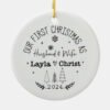 Personalized First Christmas As Husband & Wife Ornament