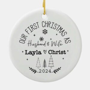 Personalized First Christmas As Husband & Wife Ornament