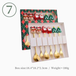 Cute Set 6pcs Christmas Spoons And Forks