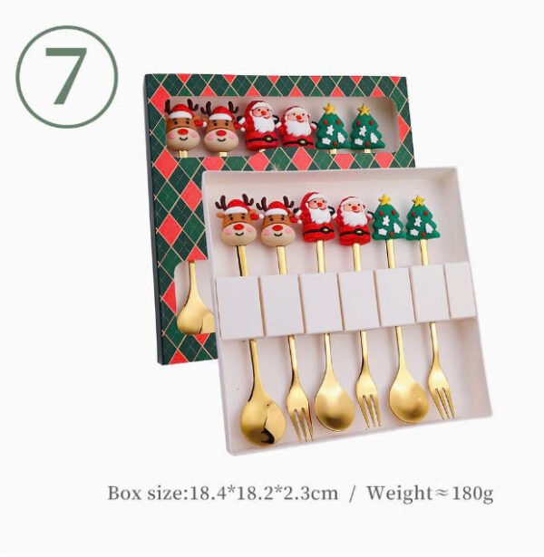 Cute Set 6pcs Christmas Spoons And Forks