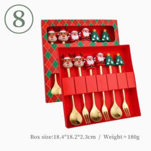 Cute Set 6pcs Christmas Spoons And Forks