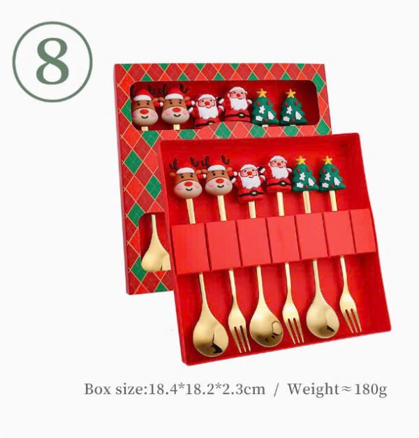 Cute Set 6pcs Christmas Spoons And Forks