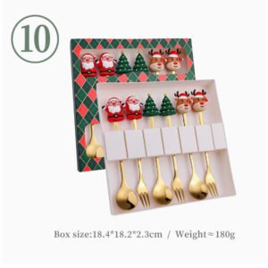 Cute Set 6pcs Christmas Spoons And Forks