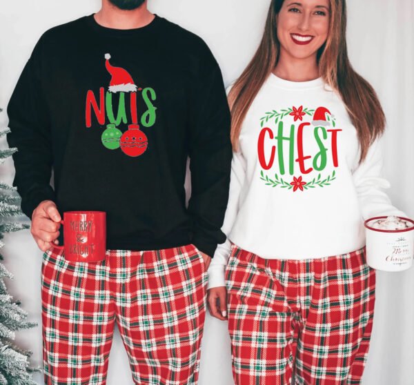 Santa Chest Nuts Unisex Adult Crewneck Sweatshirt