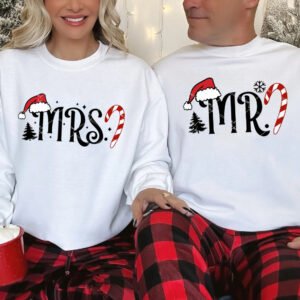 Mr And Mrs Santa Couple Matching Crewneck Sweatshirt