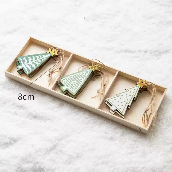 Combo 4 Christmas Wooden Ornaments Box