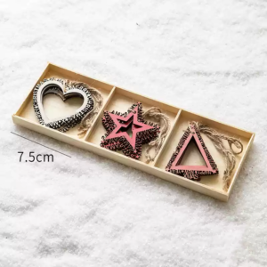 Combo 4 Christmas Wooden Ornaments Box