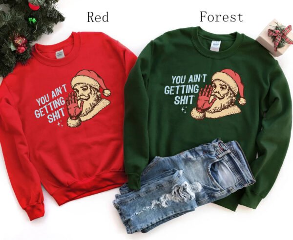 Retro Humurous Touch Funny Santa Claus Sweatshirt