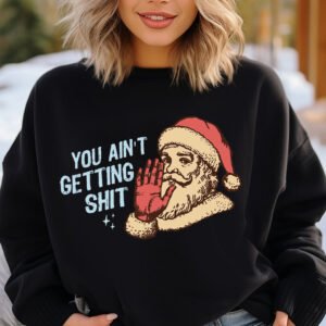 Retro Humurous Touch Funny Santa Claus Sweatshirt