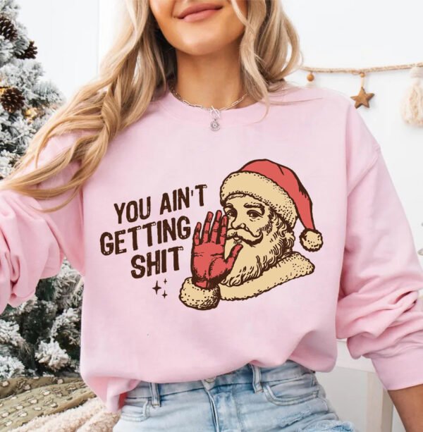 Retro Humurous Touch Funny Santa Claus Sweatshirt