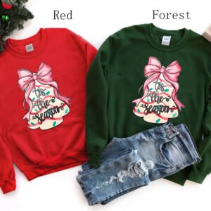 Tis The Season Coquette Christmas Tree Cake Sweatshirt