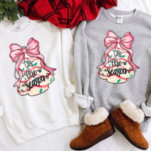 Tis The Season Coquette Christmas Tree Cake Sweatshirt