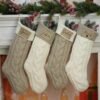 Custom Leather Patch Christmas Stockings