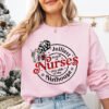 Jolliest Nuthouse Christmas Skeleton Nurse Sweatshirt